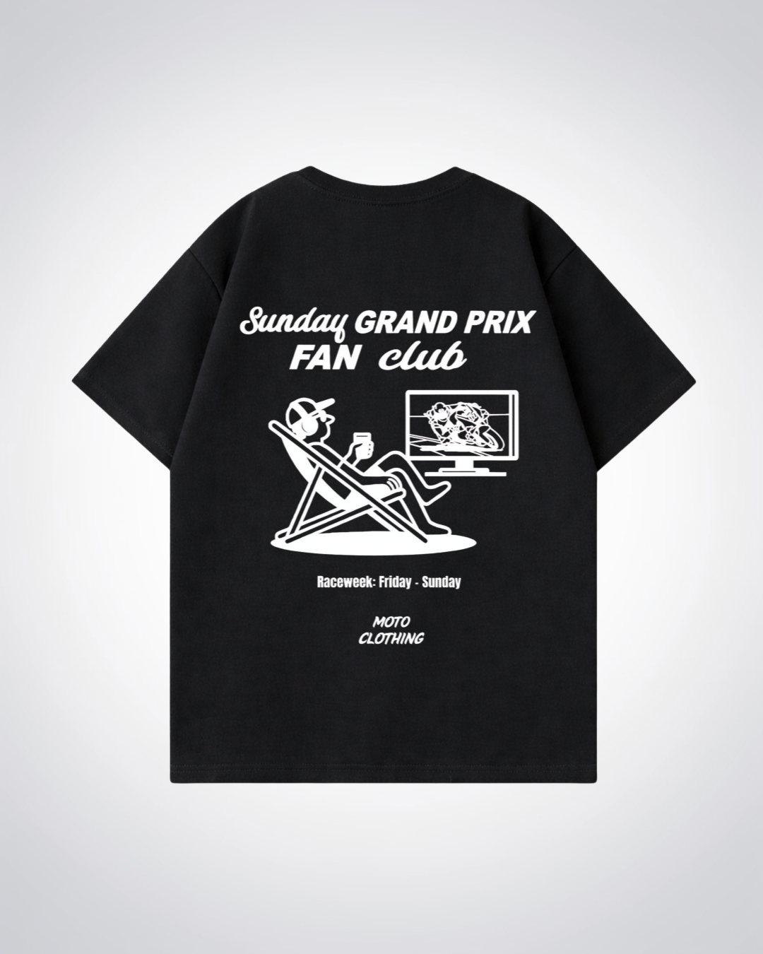 Sunday GP Fan Club Oversized Shirt - Black Back (Designed)