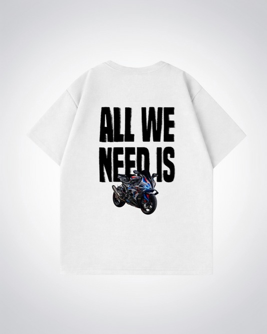 AlL We Need is Oversized Shirt - White Back (Designed)