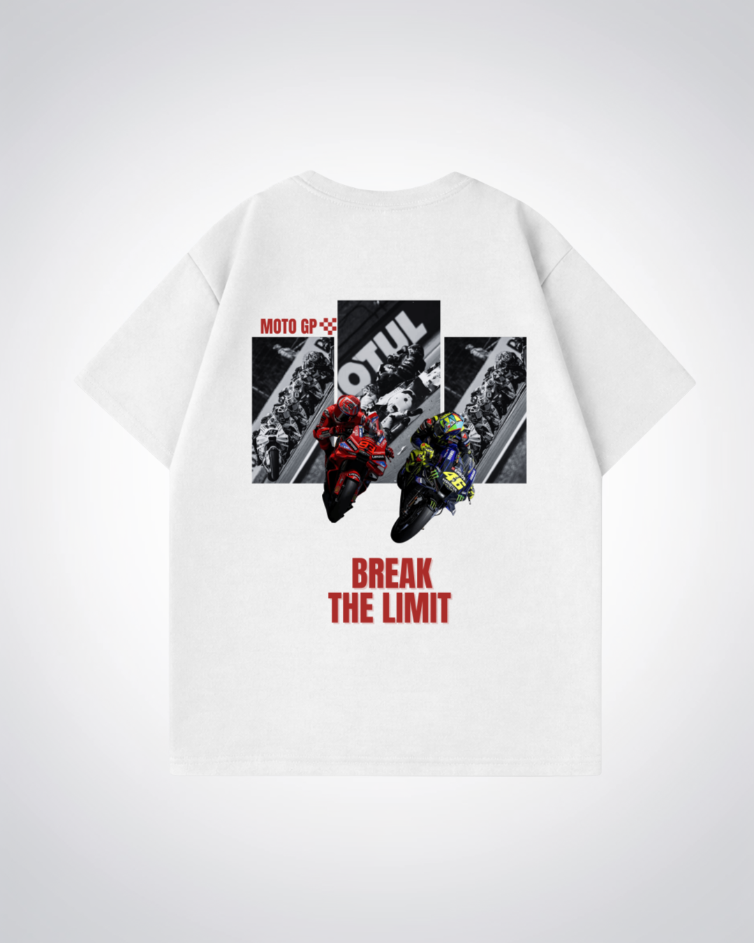 Break the Limit Oversized Shirt - White Back (Designed)