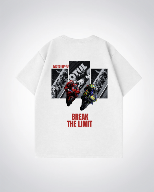 Break the Limit Oversized Shirt - White Back (Designed)
