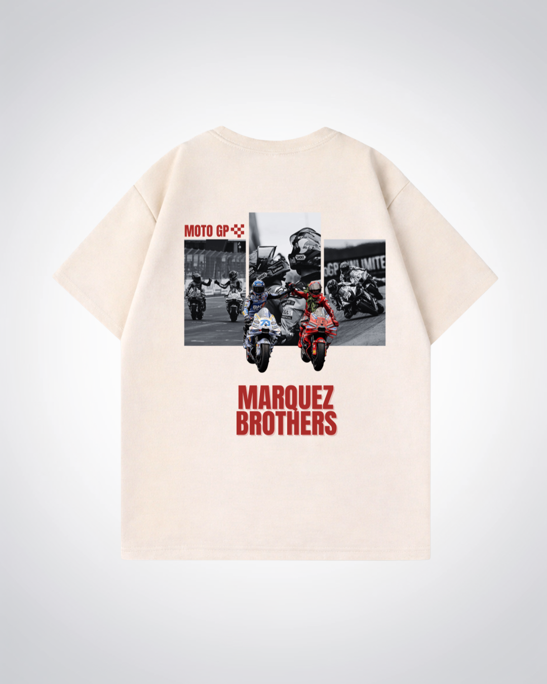 Marquez Brothers Oversized Shirt - Beige Back (Designed)