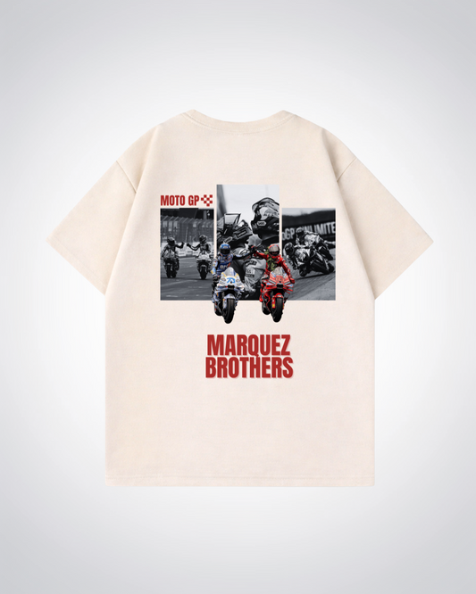 Marquez Brothers Oversized Shirt - Beige Back (Designed)