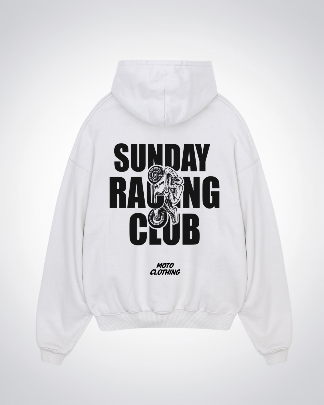 Sunday Racing Club Oversized Hoodie - White Back (Designed)