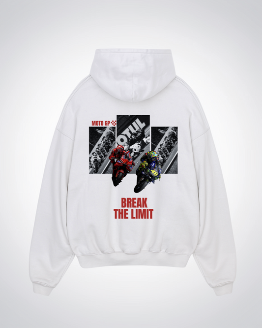 Break The Limit Oversized Hoodie - White Back (Designed)