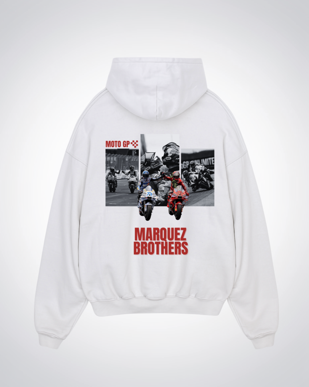 Marquez Brothers Oversized Hoodie - White Back (Designed)