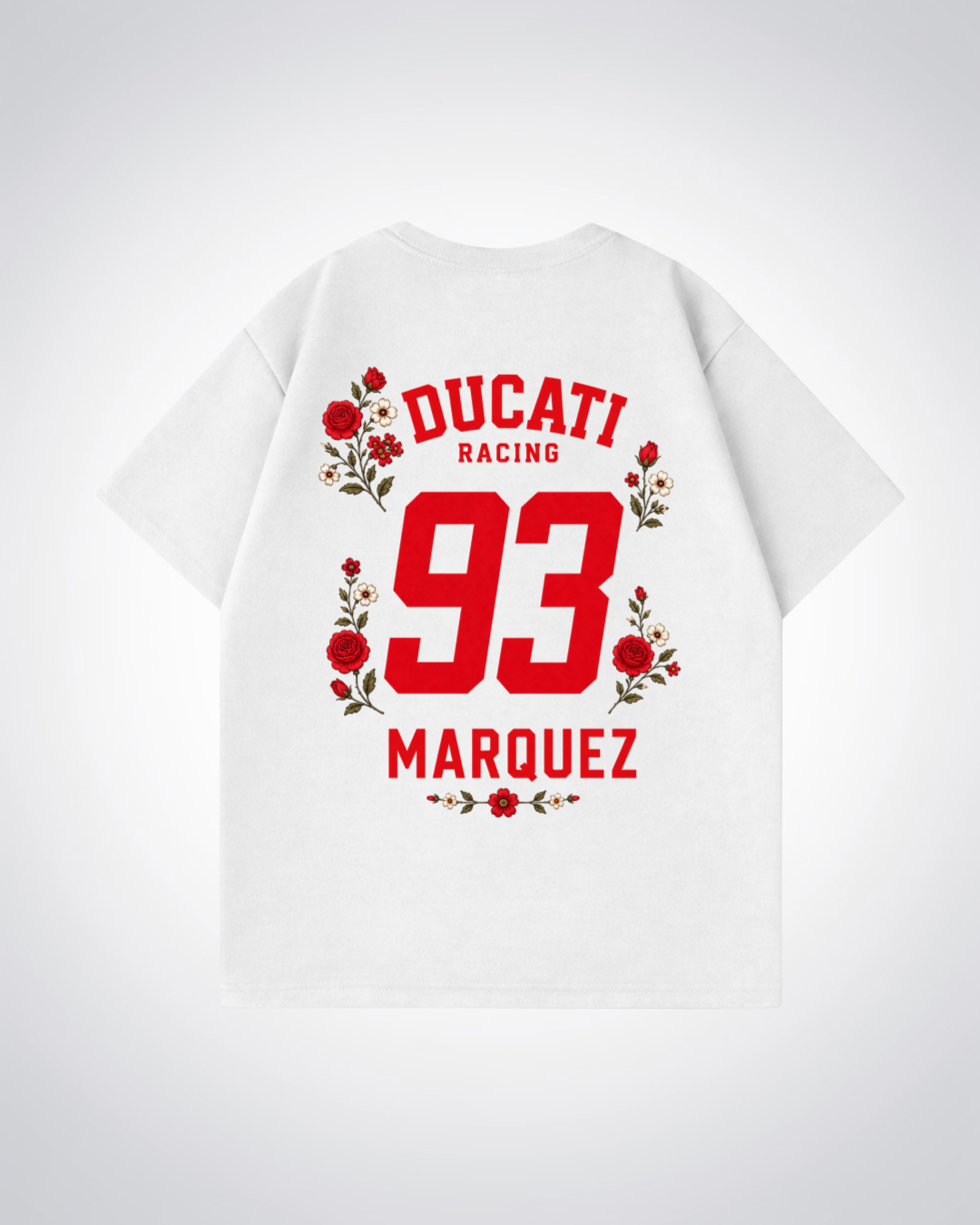 Marquez Flower Trikot Oversized Shirt - White Back (Designed)