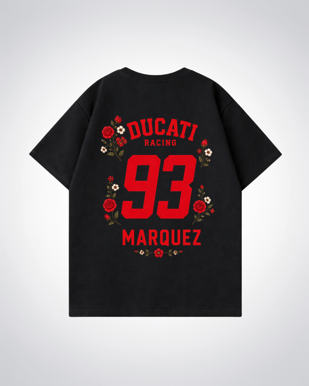 Marquez Flower Trikot Oversized Shirt - Black Back (Designed)