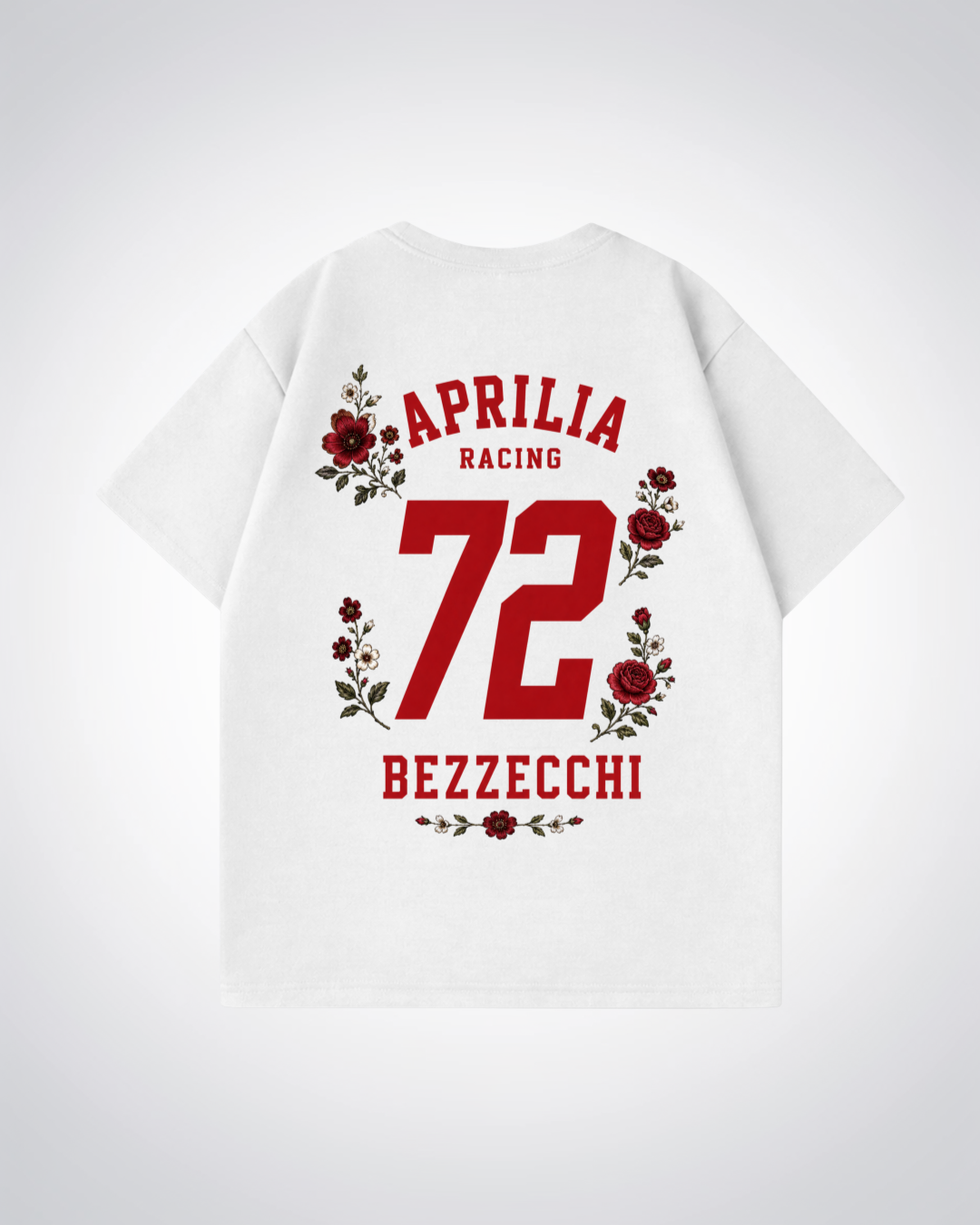 Bezzecchi Flower Trikot Oversized Shirt - White Back (Designed)