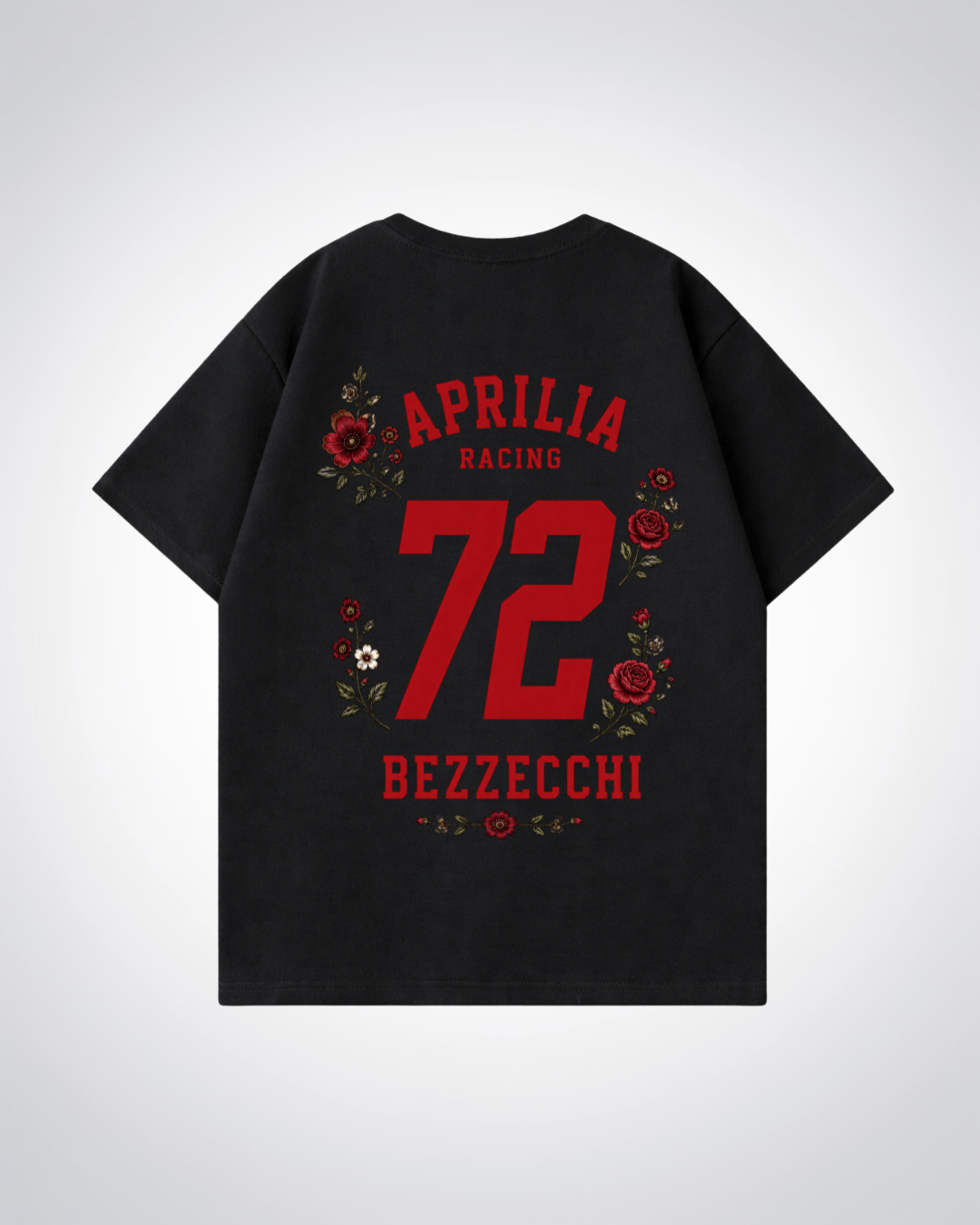 Bezzecchi Flower Trikot Oversized Shirt - Black Back (Designed)