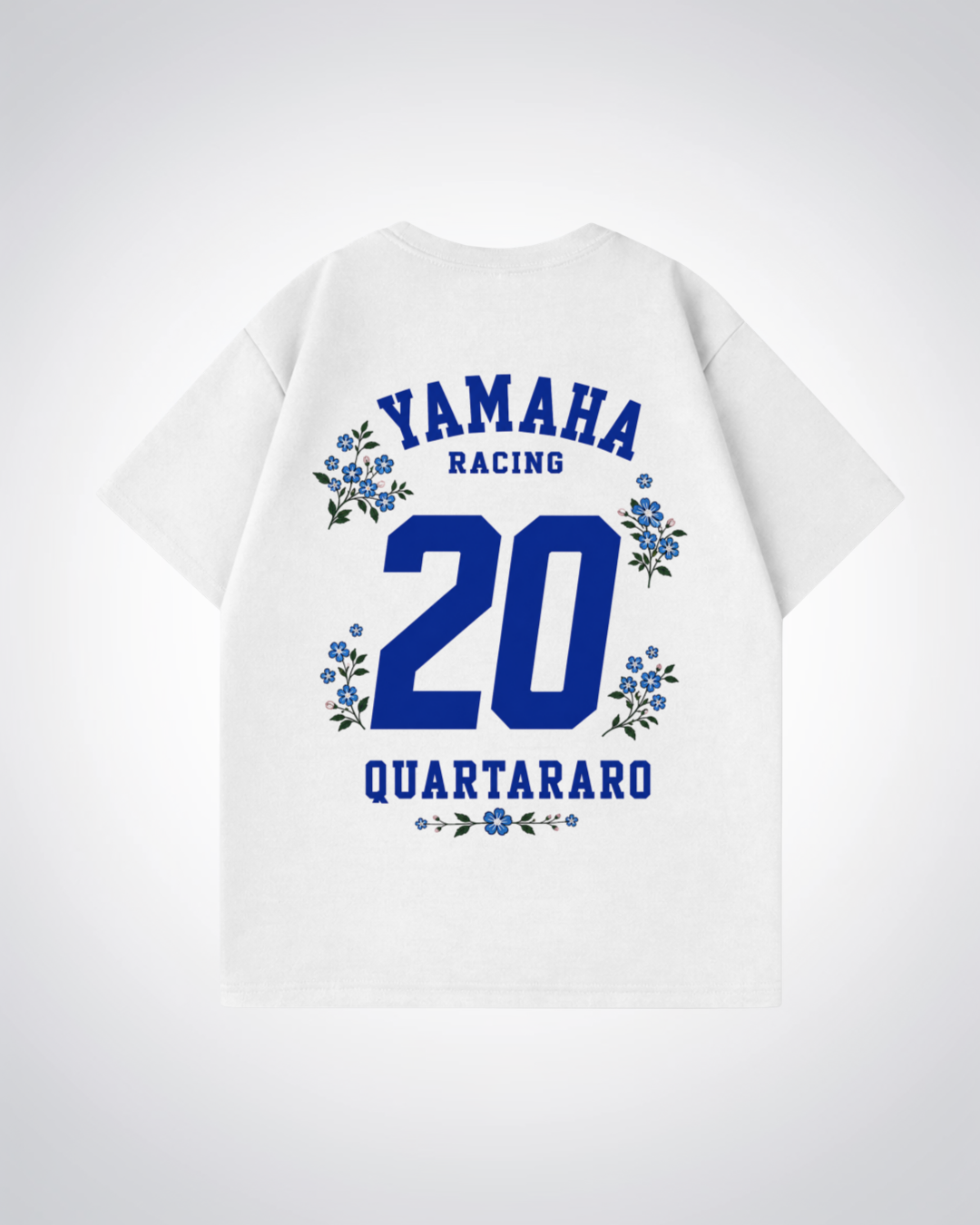 Quartararo Flower Trikot Oversized Shirt - White Back (Designed)