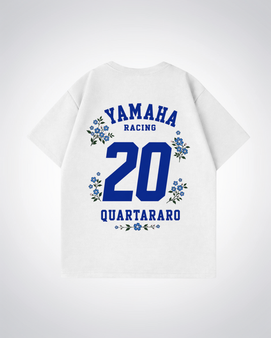 Quartararo Flower Trikot Oversized Shirt - White Back (Designed)
