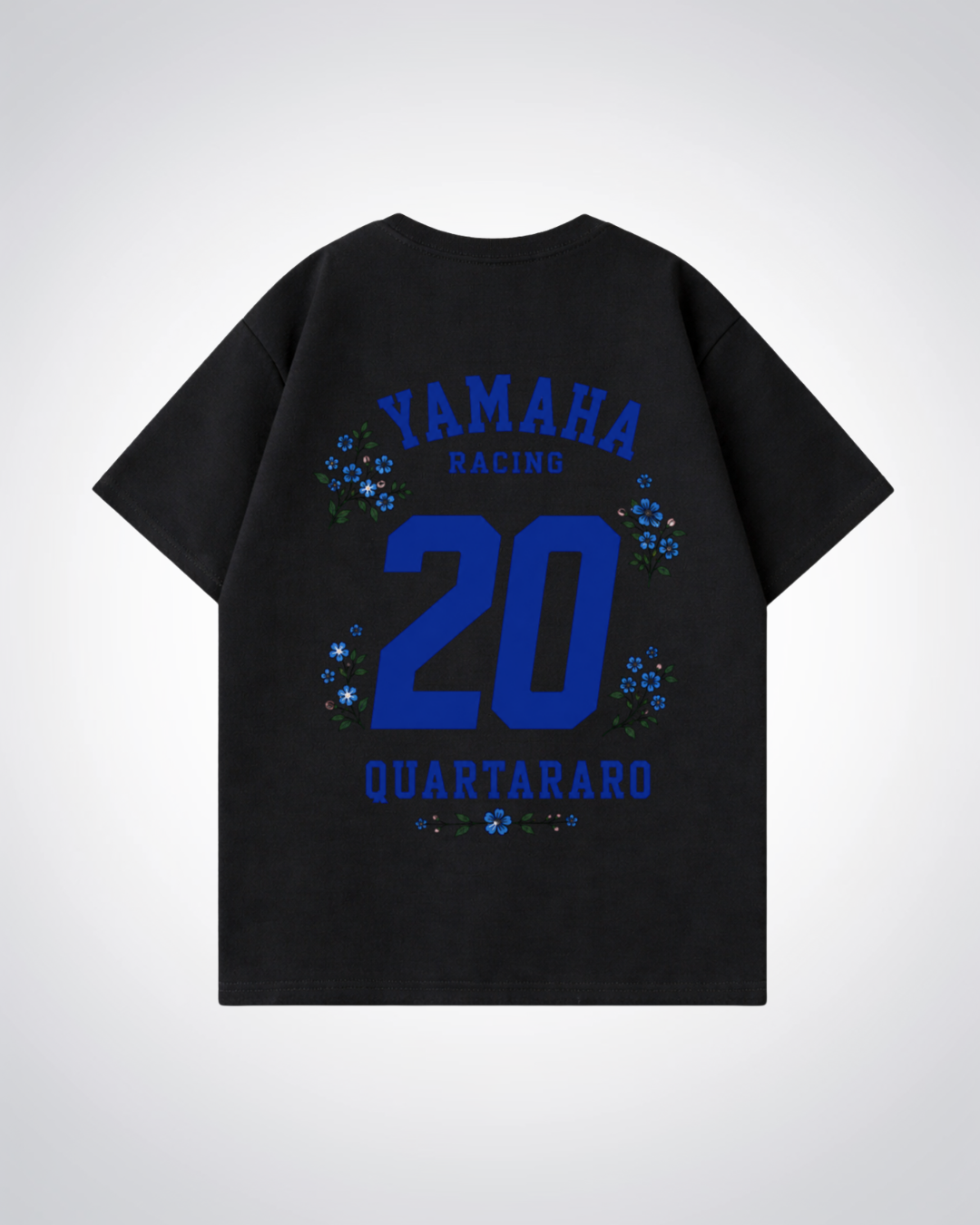 Quartararo Flower Trikot Oversized Shirt - Black Back (Designed)
