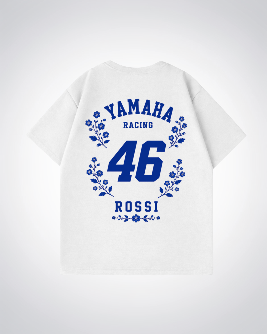Rossi Flower Trikot Oversized Shirt - White Back (Designed)