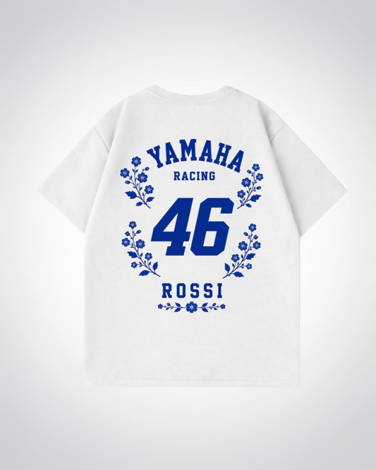 Rossi Flower Trikot Oversized Shirt - White Back (Designed)