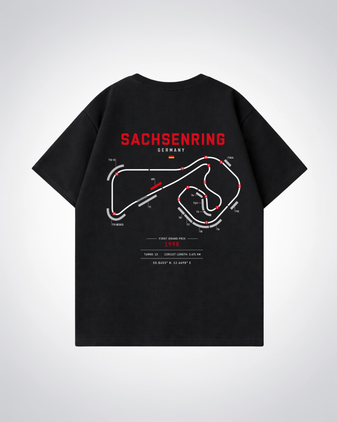 Sachsenring Oversized Shirt - Black Back (Designed)