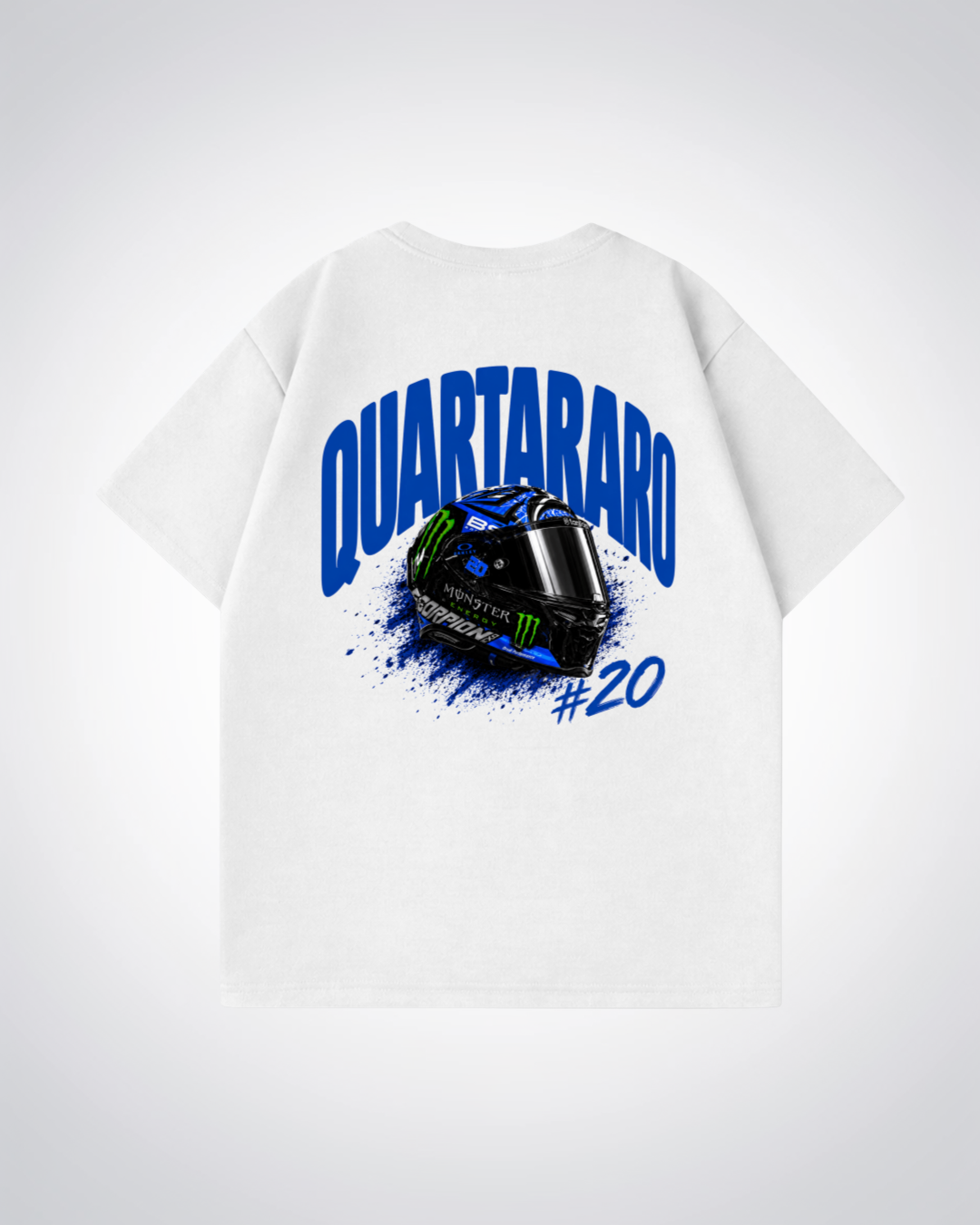 Quartararo Helmet Oversized Shirt - White Back (Designed)