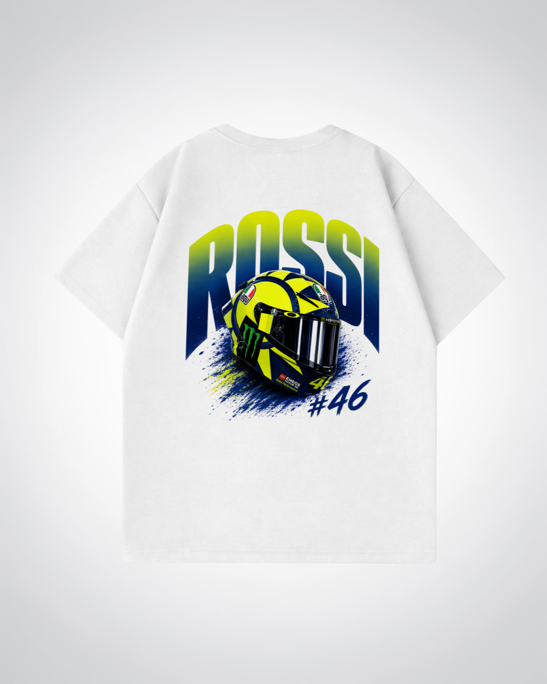 Rossi Helmet Oversized Shirt - White Back (Designed)