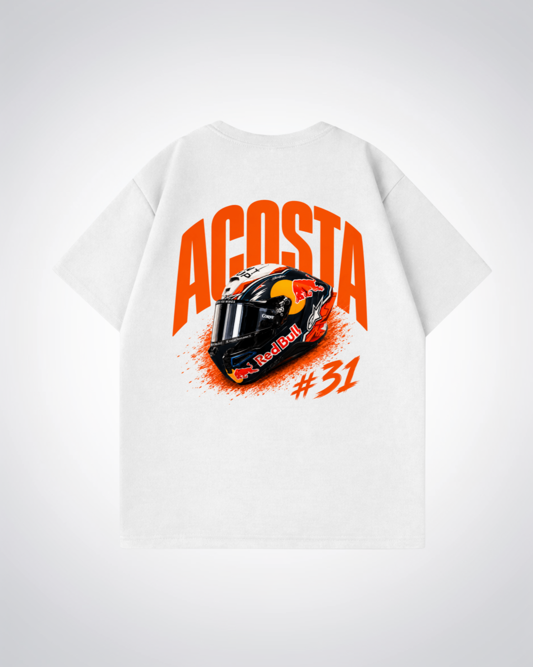 Acosta Helmet Oversized Shirt - White Back (Designed)
