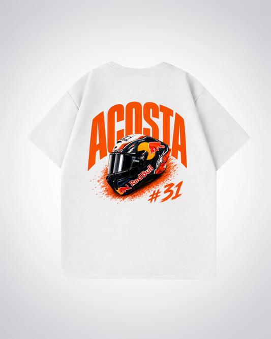Acosta Helmet Oversized Shirt - White Back (Designed)