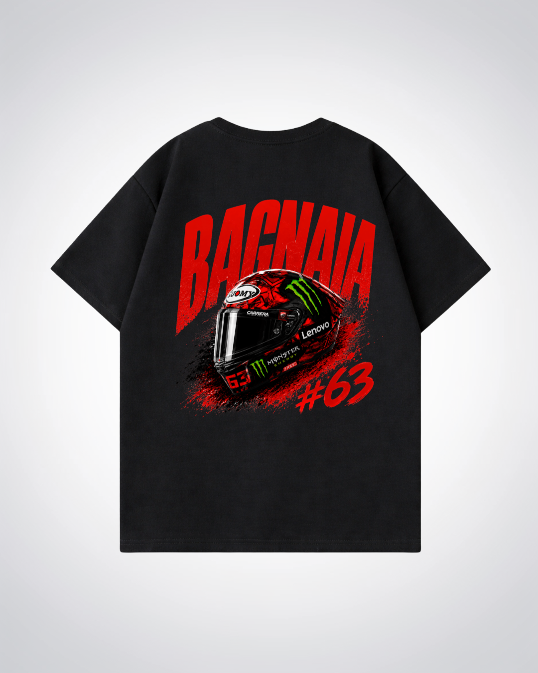 Bagnaia Helmet Oversized Shirt - Black Back (Designed)