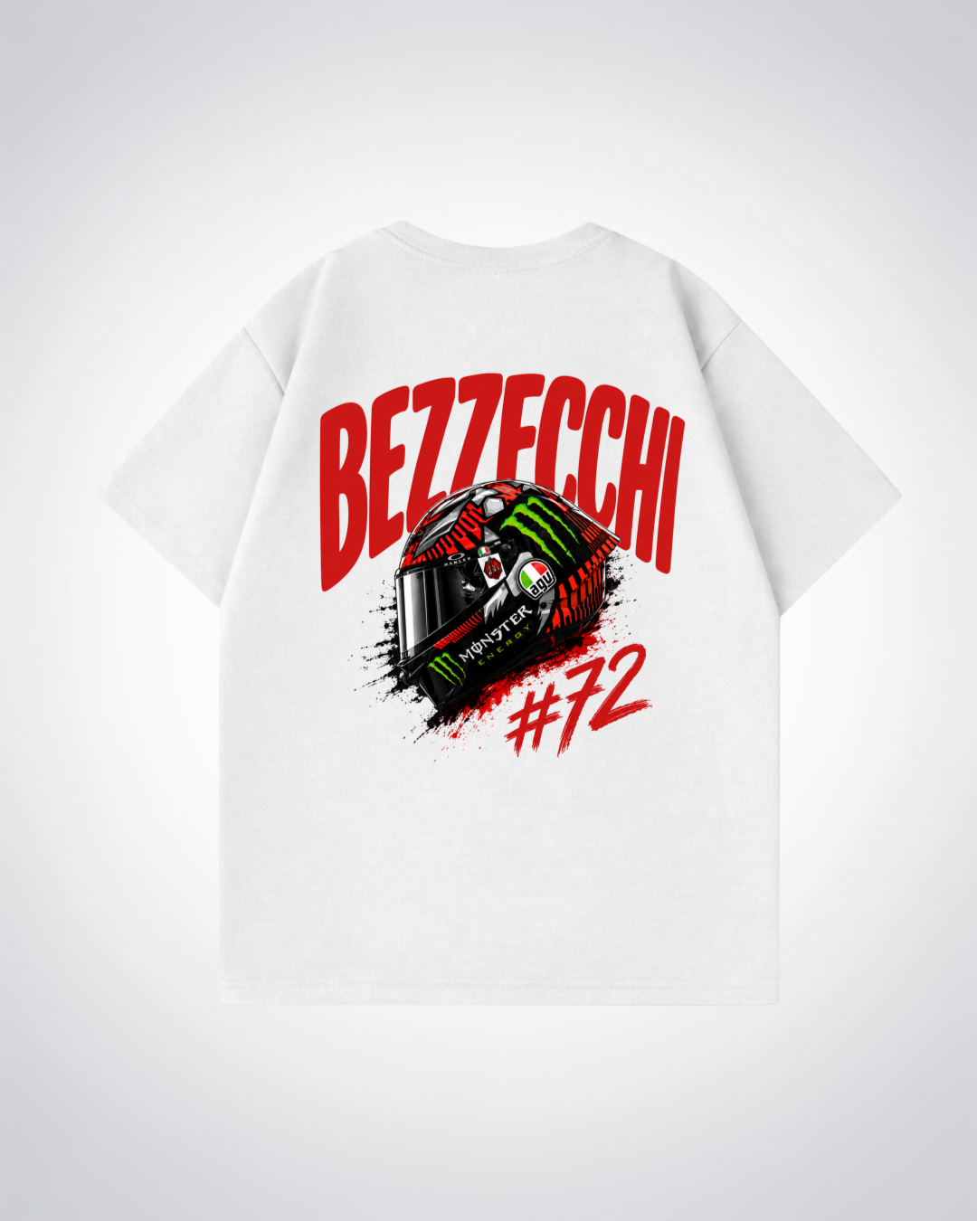 Bezzecchi Helmet Oversized Shirt - White Back (Designed)