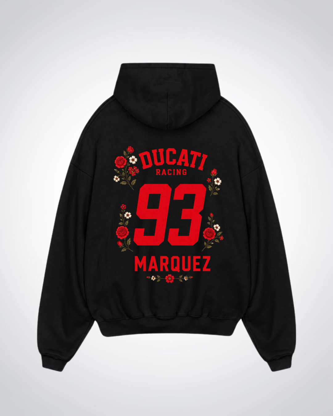 Marquez Flower Trikot Oversized Hoodie - Black Back (Designed)