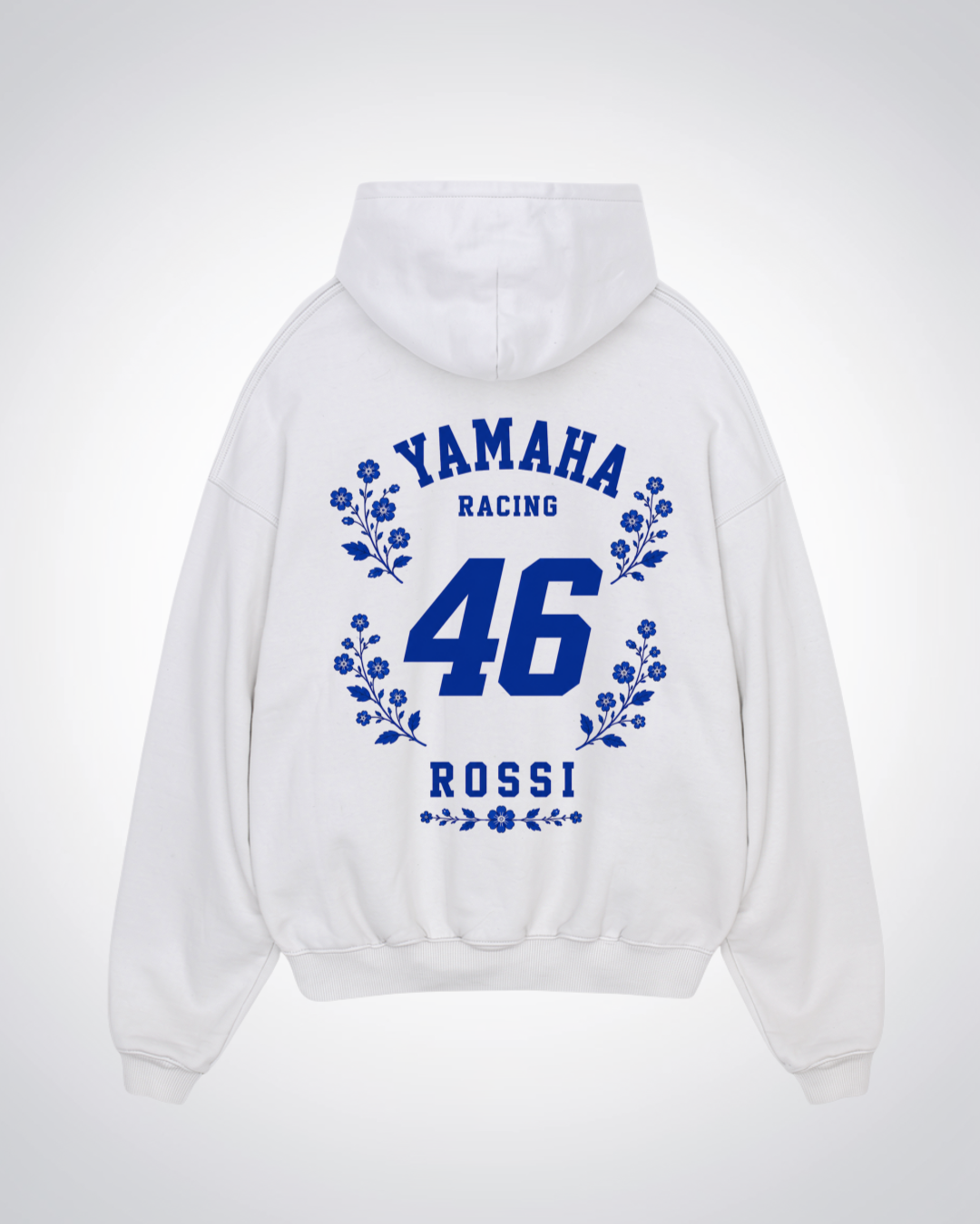 Rossi Flower Trikot Oversized Hoodie - White Back (Designed)