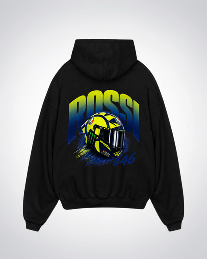  Rossi Helmet Oversized Hoodie - Black Back (Designed)