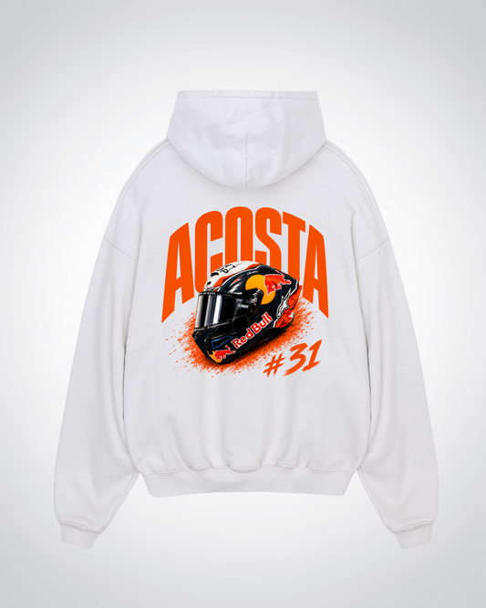  Acosta Helmet Oversized Hoodie - White Back (Designed)