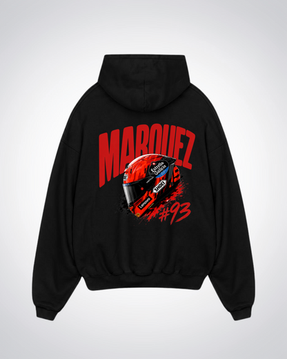  Marquez Helmet Oversized Hoodie - Black Back (Designed)