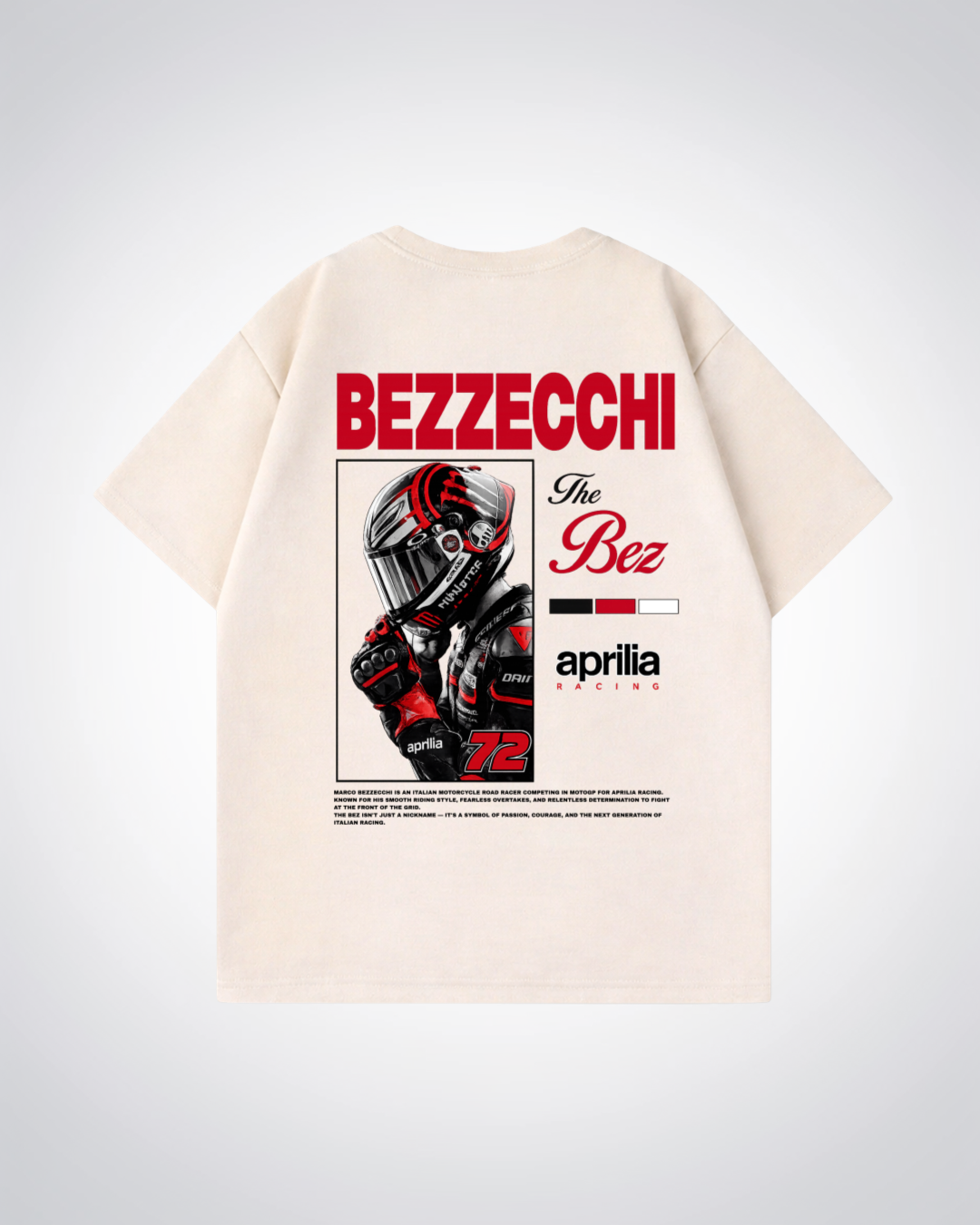 Bezzecchi Oversized Shirt - Beige Back (Designed)