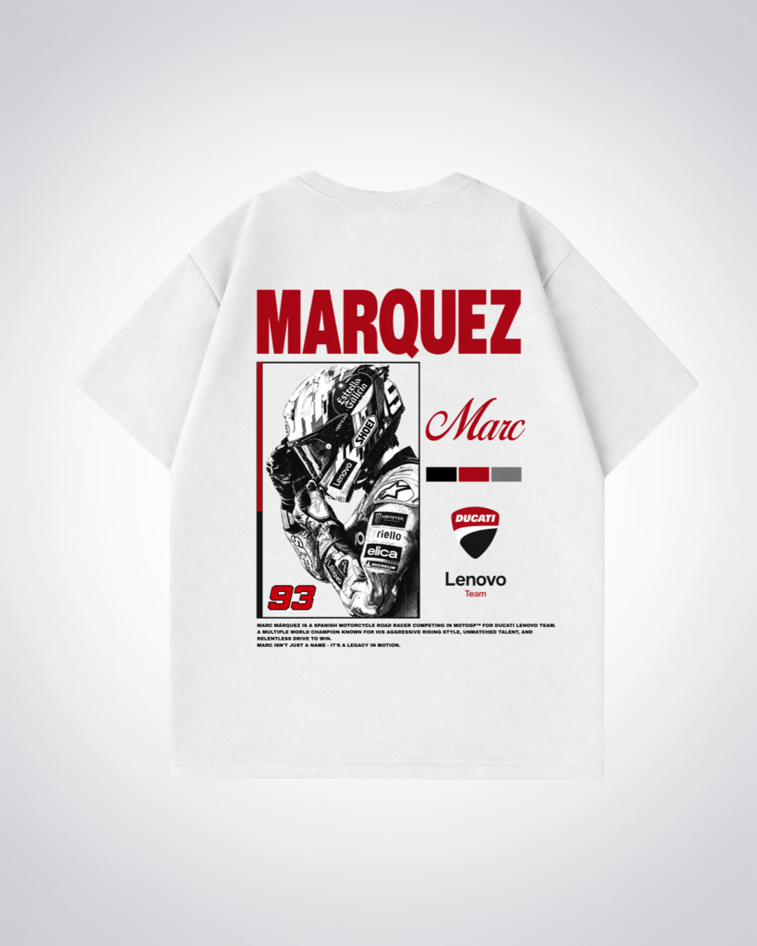 Marquez Oversized Shirt - White Back (Designed)