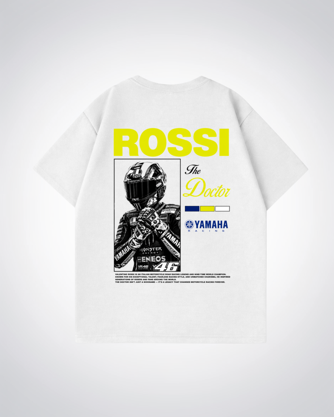 Rossi Oversized Shirt - White Back (Designed)