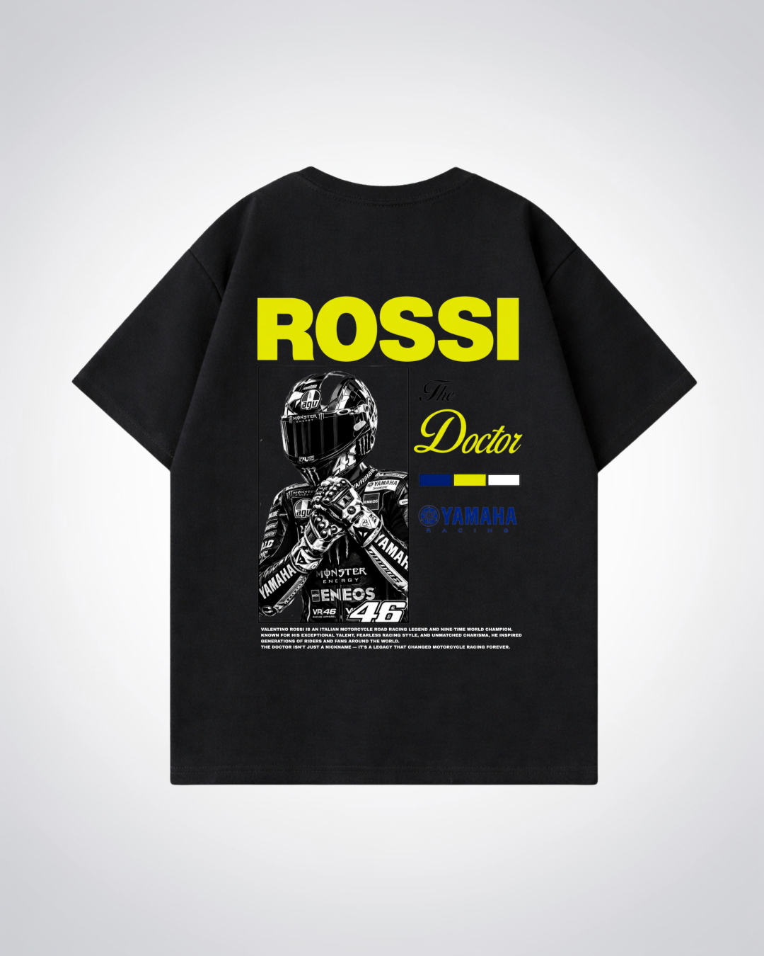 Rossi Oversized Shirt - Black Back (Designed)