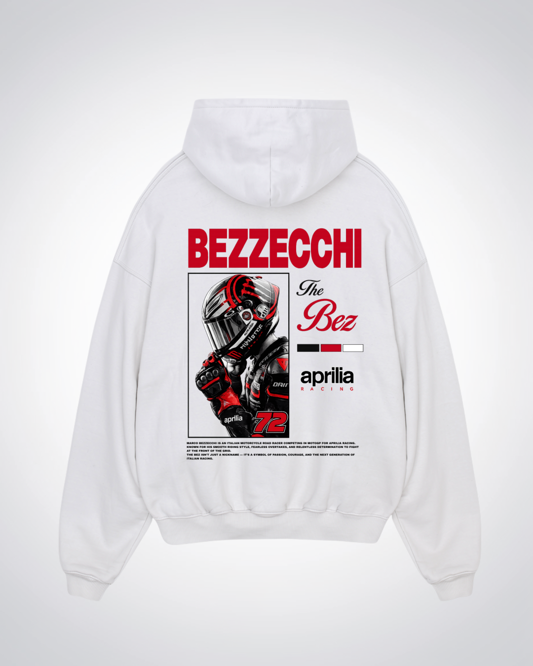 Bezzecchi Oversized Hoodie - White Back (Designed)