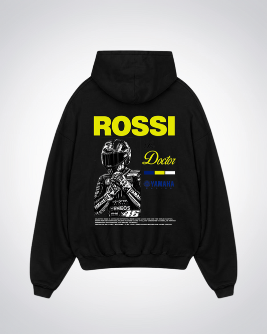 Rossi Oversized Hoodie - Black Back (Designed)