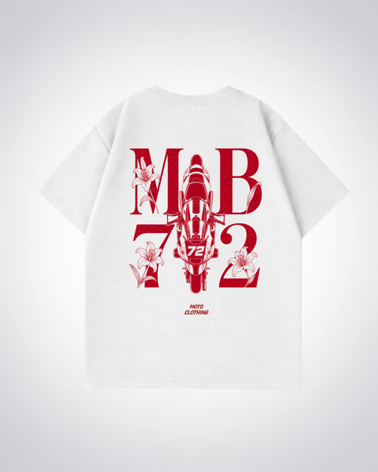 MB72 Flower Oversized Shirt - White Back (Designed)