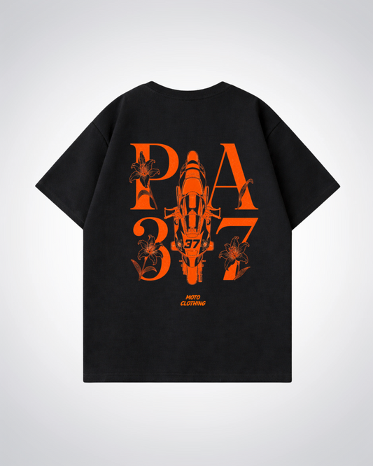 PA37 Flower Oversized Shirt - Black Back (Designed)