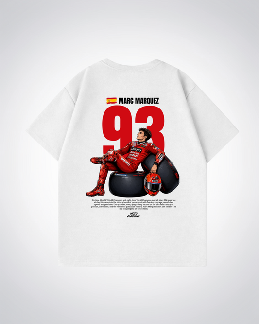 Marquez 93 Oversized Shirt - White Back (Designed)