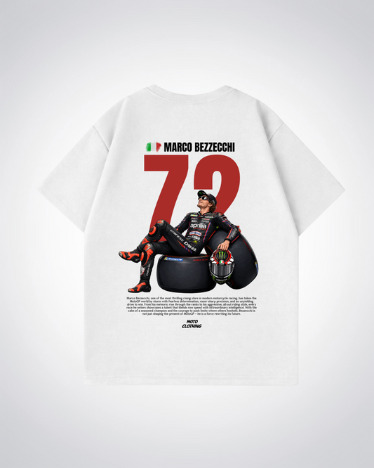 Bezzecchi 72 Oversized Shirt - White Back (Designed)