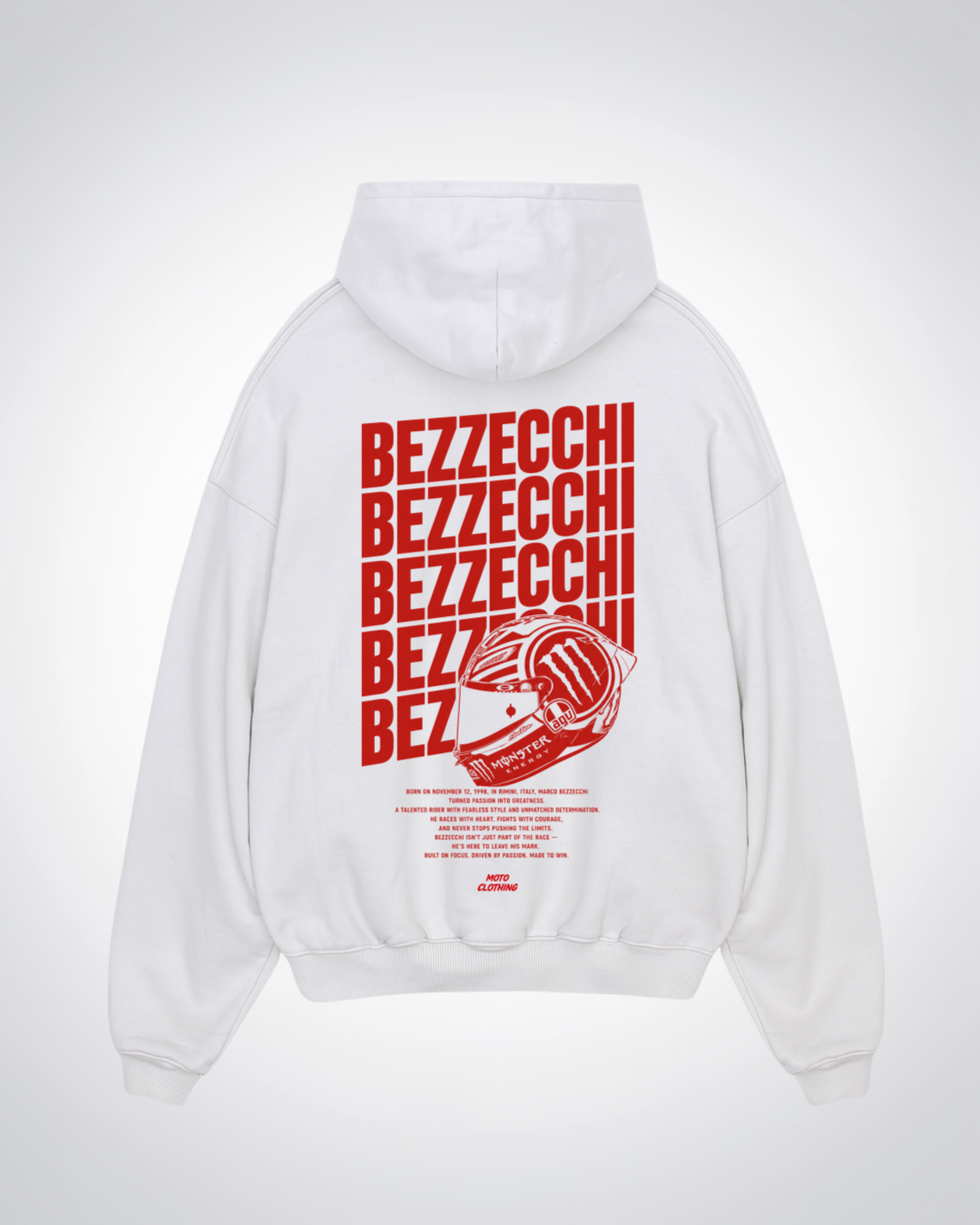 Bezzecchi Oversized Hoodie - White Back (Designed)