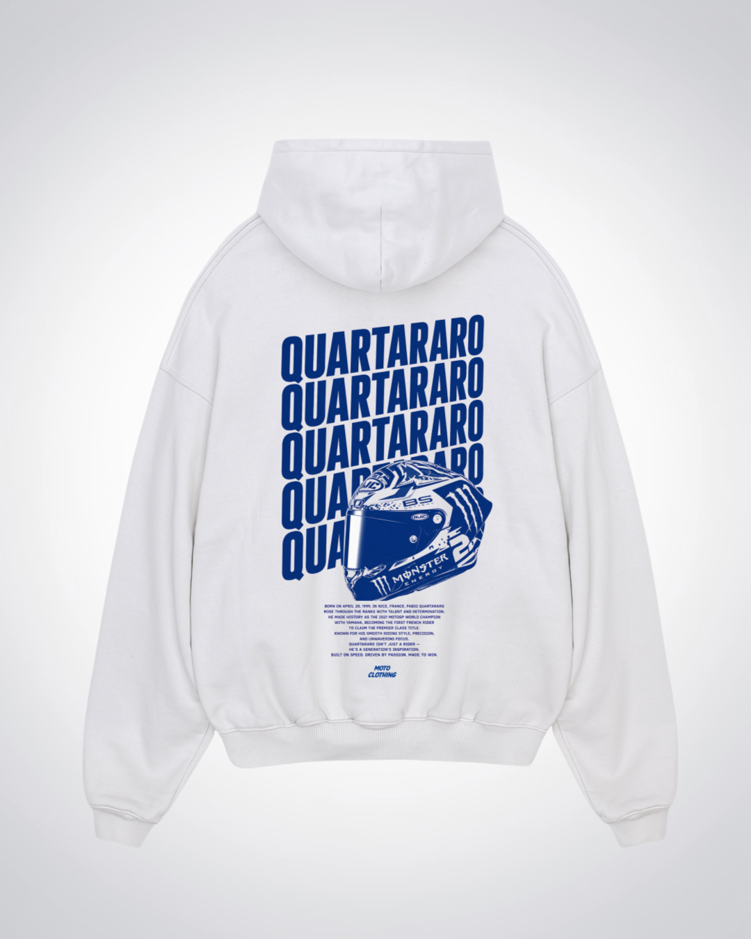 Quartararo Oversized Hoodie - White Back (Designed)
