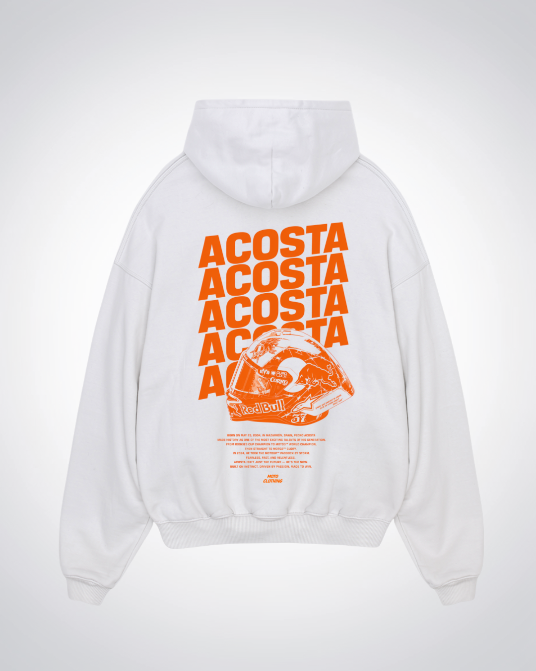 Acosta Oversized Hoodie - White Back (Designed)