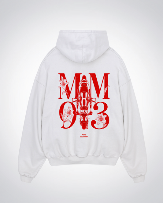 MM93 Flower Oversized Hoodie - White Back (Designed)