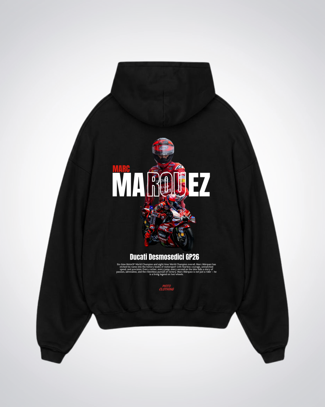 Marquez Oversized Hoodie - Black Back (Designed)