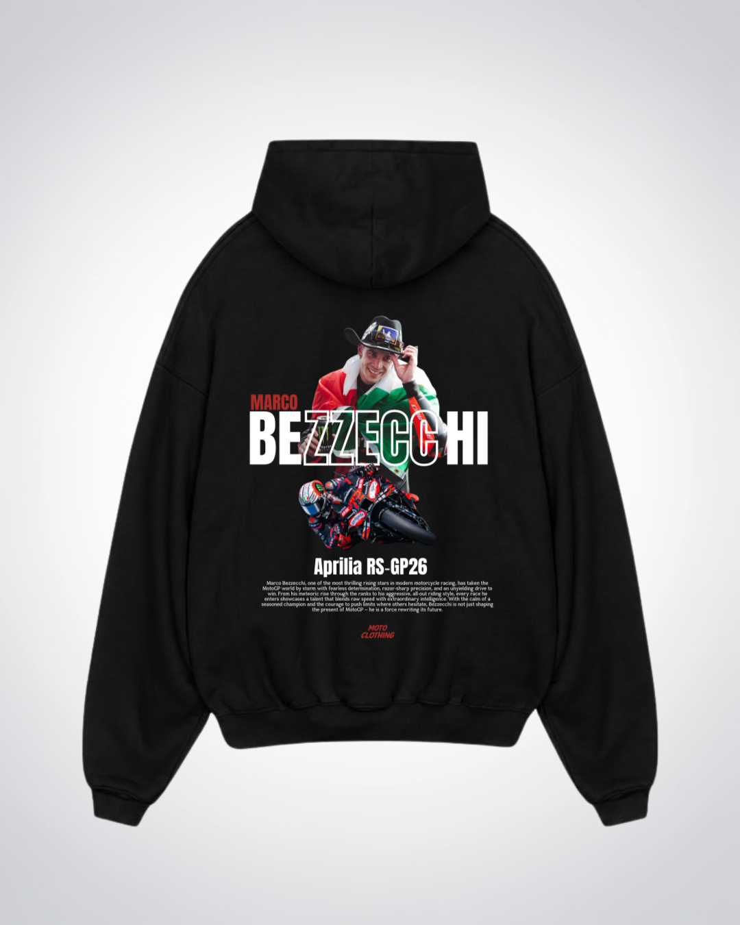 Bezzecchi Oversized Hoodie - Black Back (Designed)