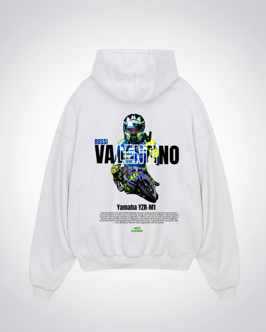 Valentino Rossi Oversized Hoodie - White Back (Designed)