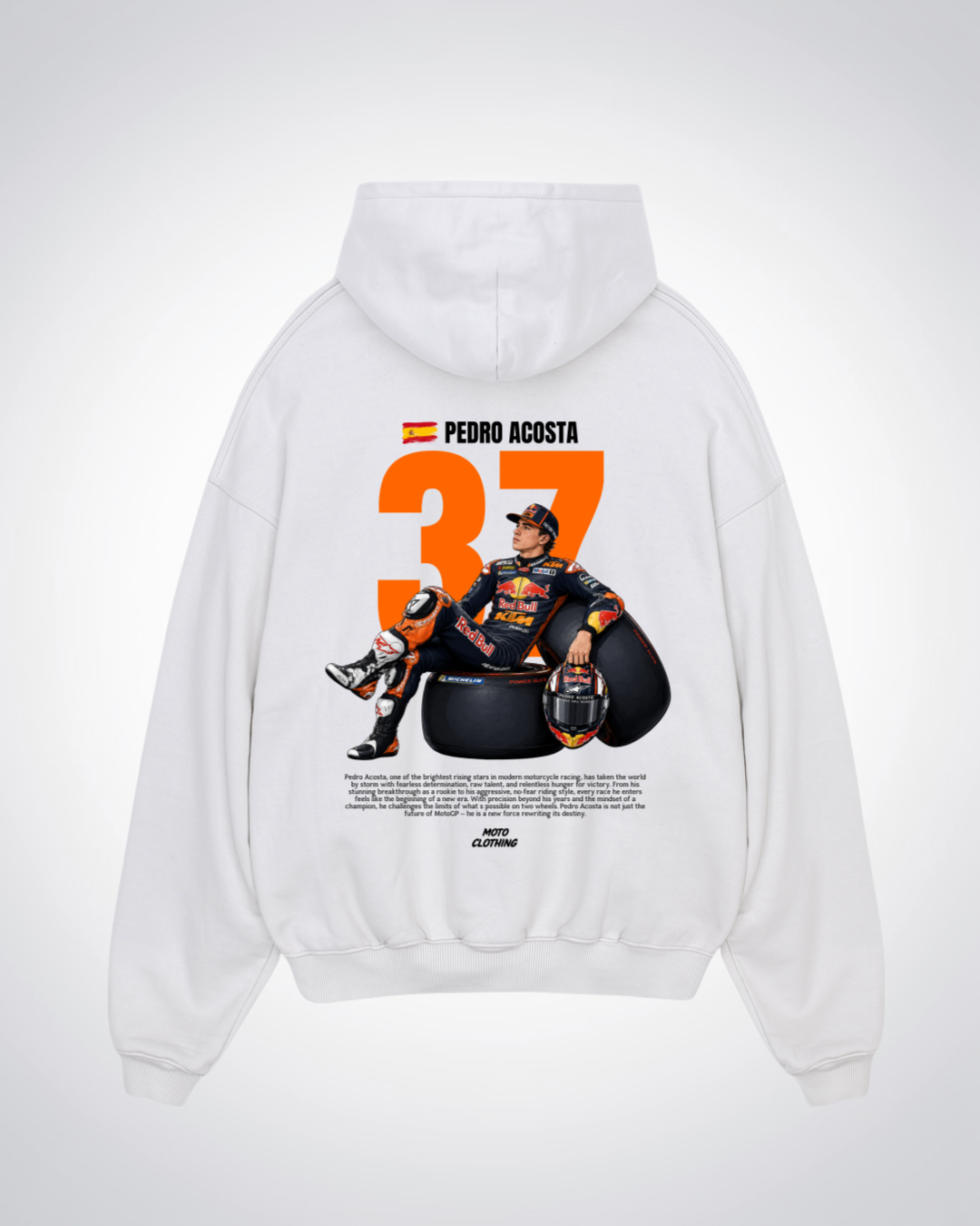 Acosta 37 Oversized Hoodie - White Back (Designed)