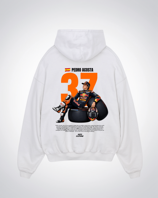 Acosta 37 Oversized Hoodie - White Back (Designed)