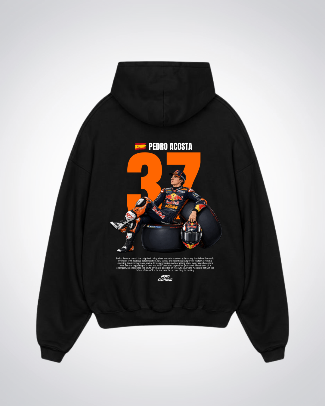 Acosta 37 Oversized Hoodie - Black Back (Designed)
